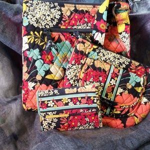 3 PIECE VERA BRADLEY PURSE (BAG) SET CROSS BODY
